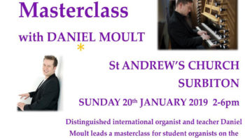 Sunday 20 January 2019Student organist’s masterclass Sunday 20 January 2019Student organist’s masterclass